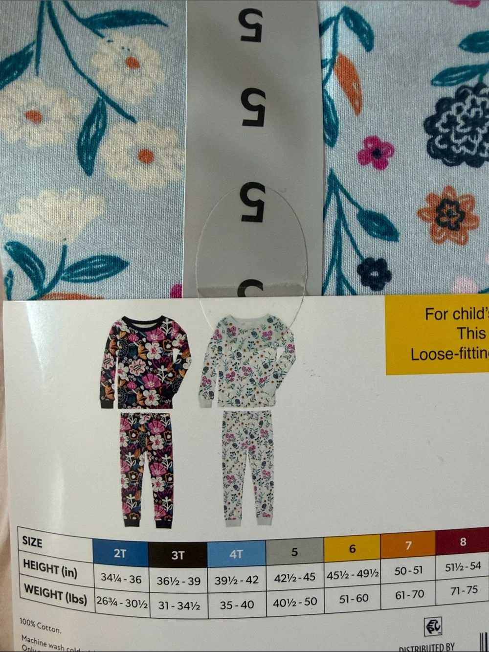 Member’s Mark Girls Organic Cotton Pajamas | Size 5